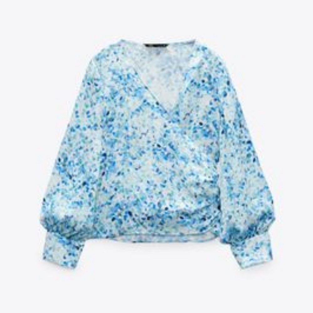 Zara Ruched printed top 2668/115